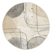 Dywany - Beżowy okrągły dywan odpowiedni do prania ø 100 cm Simple Lines – Mila Home - miniaturka - grafika 1