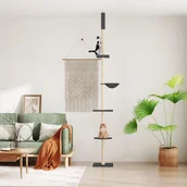 Drapaki dla kotów - Drzewko dla kota, do sufitu, ciemnoszare, 263,5-289,5 cm Lumarko! - miniaturka - grafika 1