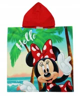 Okrycia kąpielowe dla dzieci - MYSZKA MINNIE PONCZO KĄPIELOWE RĘCZNIK Z KAPTUREM DZIECIĘCY BASEN LATO - miniaturka - grafika 1