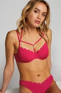 Stroje kąpielowe - Hunkemöller Usztywniany top bikini z fiszbinami Scallop Różowy - miniaturka - grafika 1