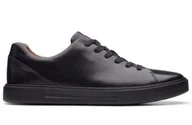 Półbuty męskie - Buty męskie trampki skórzane Clarks Un Costa Lace 261449047 czarne 43 - miniaturka - grafika 1