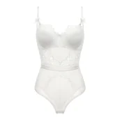 Body - Koronkowe body na ramiączkach - Biały 85B - miniaturka - grafika 1
