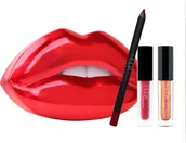 Zestawy kosmetyków damskich - Huda Beauty Set Huda Beauty: Huda Beauty, Matte, Liquid Lipstick, 1.9 ml *Miniature + Huda Beauty, Lip Liner, 1.2 g + Lip Strobe, Liquid Lipstick, 2 ml *Miniature For Women - miniaturka - grafika 1