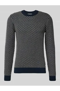 Sweter z dzianiny z okrągłym dekoltem model DONG - Blend - Swetry męskie - miniaturka - grafika 1
