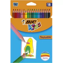 BIC Kredki ołówkowe 18kol Tropicolor BP5023 - Kredki, ołówki, pastele i pisaki - miniaturka - grafika 1