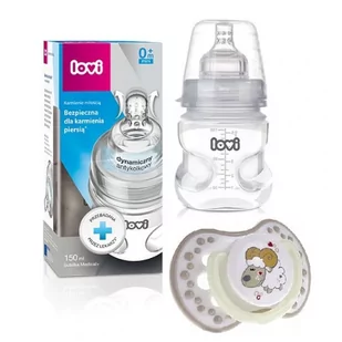 Lovi Medical+ 0M+ 150Ml + Gratis Smoczek Świecący Unisex 0-3Ms - Smoczki do butelek - miniaturka - grafika 2