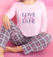 Piżamy damskie - Damska piżama z długim rękawem i długimi spodniami 3XL XXXL bawełniana 5325 - miniaturka - grafika 1