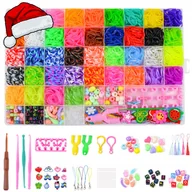 Biżuteria dla dzieci - Gumki Zestaw do Robienia bransoletek gumek do plecenia bransoletek 5500 szt - miniaturka - grafika 1