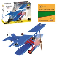 Klocki - KLOCKI COBI 2994 Samolot Fokker D. VII HC GW 256 El. + PŁYTKA - miniaturka - grafika 1