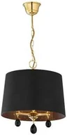 Lampy sufitowe - LAMPA WISZĄCA czarny klosz złote wykończenie styl glamour EGIDA EG 1 ms Jupiter - miniaturka - grafika 1