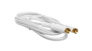 Goobay Kabel Anteny SAT 67288 [1x Złącze męskie F 1x Złącze męskie F] 85 dB 2.50 m Pozłacane wtyczki biały - Kable - miniaturka - grafika 2