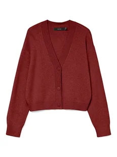 Vero Moda Kardigan w kolorze bordowym - Swetry damskie - miniaturka - grafika 1