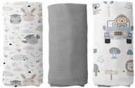Pieluchy - PIELUCHY MUŚLINOWE PIELUSZKI PREMIUM ZESTAW 3szt 60x75cm PRODUKT POLSKI - miniaturka - grafika 1