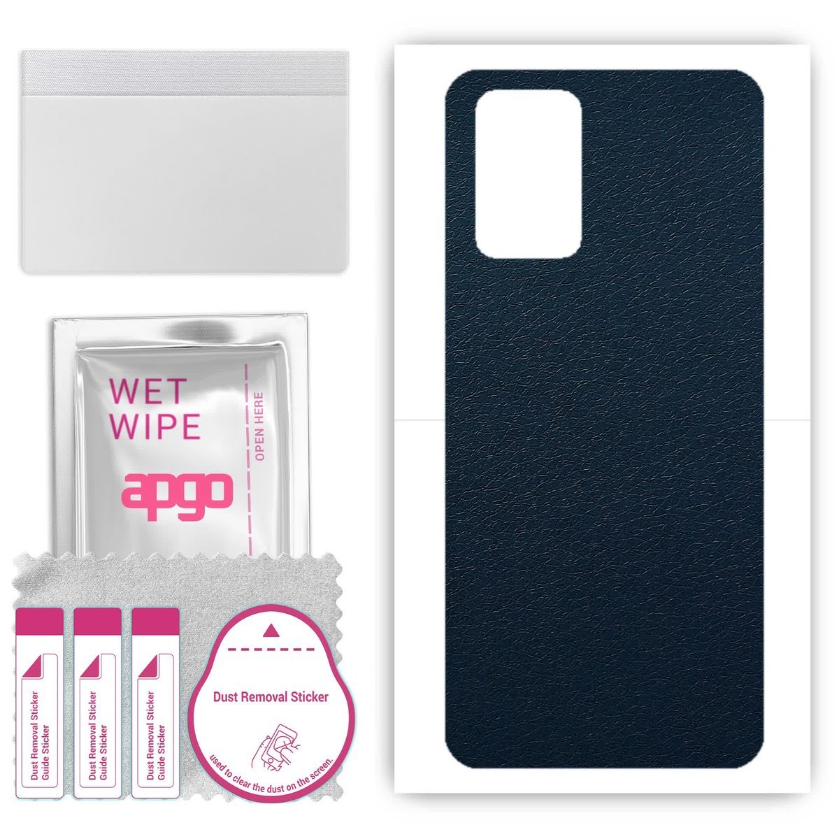 Folia naklejka skórka strukturalna na TYŁ do Realme GT 5G - Skóra Granatowa - apgo SKINS