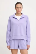 Bluzy damskie - Under Armour bluza damska kolor fioletowy gładka - miniaturka - grafika 1
