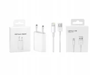 Ładowarki do telefonów - Ładowarka + Kabel USB do Ładowania IPhona 5W/1m USB-A 5V Kostka do Zegarka - miniaturka - grafika 1