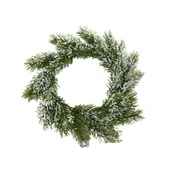 Ozdoby bożonarodzeniowe - Wianek 13 cm osnieżony - miniaturka - grafika 1