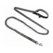 Smycze dla psów - Smycz dla psa z amortyzatorem JoQu® Two Runners Leash szara - miniaturka - grafika 1