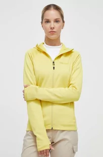 Marmot bluza sportowa Olden Polartec kolor żółty z kapturem gładka - Bluzy damskie - miniaturka - grafika 1