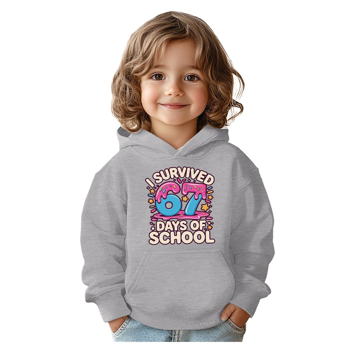 BLUZA DZIECIĘCA Z KAPTUREM 67 SIX SEVEN SZKOŁA 122-128 DLA DZIECKA PREZENT