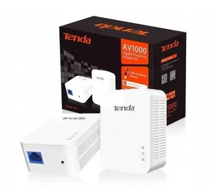 Tenda PH3 Kit AV1000 Gigabit Powerline Adapter Kit (1 GB/s. Dzięki temu Mac Pro nigdy nie każe, 2 Gigabit LAN ports, gniazdko elektryczne, kompatybilny z adapterami innych marek,-częściowy zestaw) Bia PH3 - Powerline communications - miniaturka - grafika 1