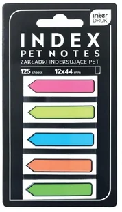 Zakładki indeksujące Pet Strzałki Neon 125szt - INTERDRUK - Zakładki do książek - miniaturka - grafika 1