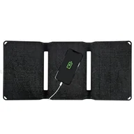 Panele fotowoltaiczne - 4smarts VoltSolar 20W 2x USB-A Black 456216 - miniaturka - grafika 1