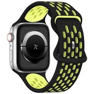 Akcesoria do smartwatchy - Pasek BELINE New Sport Silicone do Apple Watch 42/44/45/49mm Czarno-żółty - miniaturka - grafika 1