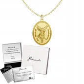 Łańcuszki - Złoty Naszyjnik Święty Michał Archanioł Łańcuszek Srebro 925 Prezent GRAWER - miniaturka - grafika 1