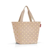 Torby i wózki na zakupy - Torba shopper m, metallic dots coffee RZS6050 - miniaturka - grafika 1