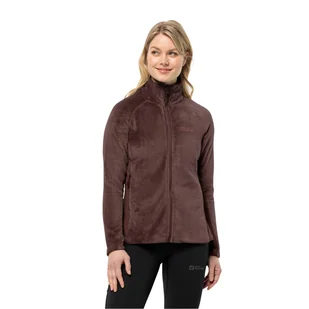 Damska kurtka polarowa Jack Wolfskin ROTWAND FZ W dark maroon - XS - Kurtki damskie - miniaturka - grafika 1