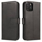 Etui i futerały do telefonów - Magnet Case elegancki futerał etui pokrowiec z klapką i funkcją podstawki Xiaomi Redmi Note 8T czarny - miniaturka - grafika 1