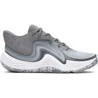 Buty sportowe męskie - Buty do koszykówki uniseks Under Armour UA Spawn 6 Mid - szare - miniaturka - grafika 1