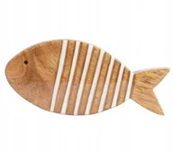 Dekoracje domu - Drewniana dekoracja w kształcie ryby 19,5x2,5x9cm Ozdoba - miniaturka - grafika 1