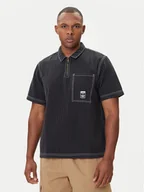 Koszulki męskie - adidas Polo Wabash JW0171 Czarny Loose Fit - miniaturka - grafika 1