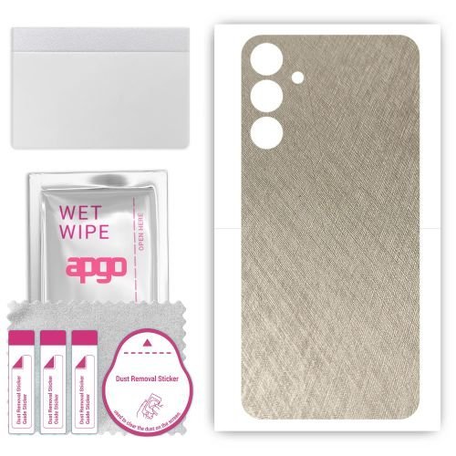 folia naklejka skórka strukturalna na TYŁ do Samsung Galaxy M14 4G - Tytan Srebrny - apgo SKINS