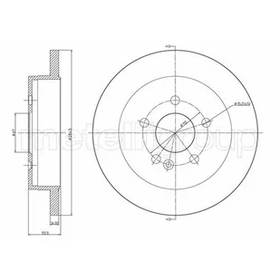 METELLI Tarcza hamulcowa 23-0769C - Szczęki hamulcowe - miniaturka - grafika 1