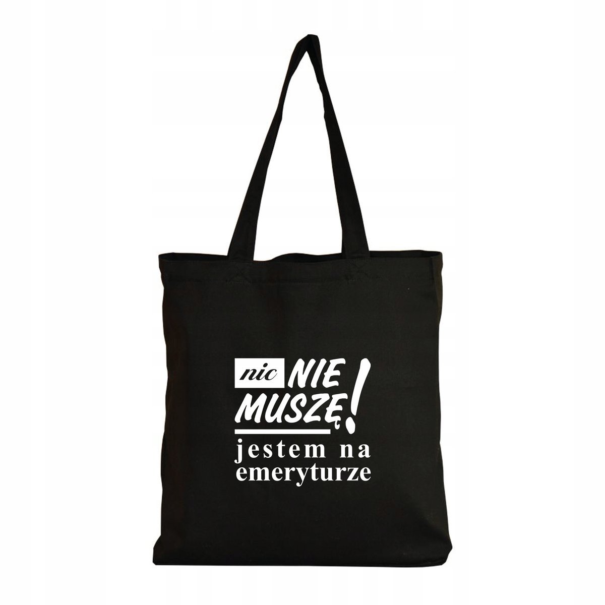 TORBA Shopper Na ramię Prezent Dla Emeryta Babci