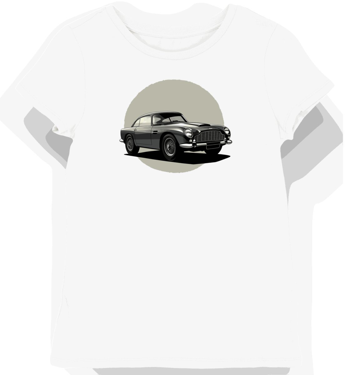 Koszulka damska biała z klasycznym motywem Aston Martin L