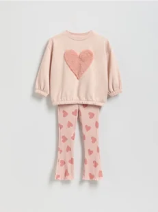 Reserved - Bawełniany komplet - pastelowy róż - Bluzy dla dziewczynek - miniaturka - grafika 1