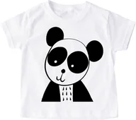 Koszulki dla dziewczynek - koszulka z pandą dla dziewczynki - miniaturka - grafika 1