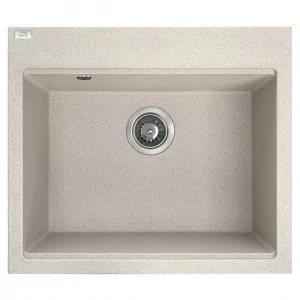 Laveo SBT 410Y Zlewozmywak granitowy1 komoraWymiary 500x570x200 mm Wymiar szafki 600 mmWyko$371czenie be$372W zestawie z syfonem Space Saving i korkiem klik klak - Zlewozmywaki - miniaturka - grafika 1
