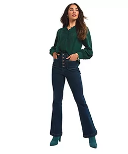 Joe Browns Damska bluzka w stylu Broderie Ruffle Detail Broderie, zielona, 8, ZIELONY, 34 - Bluzki damskie - miniaturka - grafika 1
