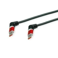 Kable USB - ROLINE Obrotowy kabel USB 2.0 360°, C - C, M/M, 60W, czerwono-czarny, 1 m - miniaturka - grafika 1