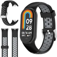Akcesoria do smartwatchy - Pasek opaskaperforowana Vanfone do Xiaomi Smart Mi Band 8/9, czarno-szary - miniaturka - grafika 1