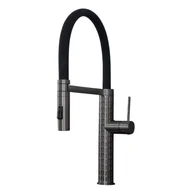 Baterie kuchenne - Architek Bateria zlewozmywakowa prysznic ręczny ze metaliczny szary - miniaturka - grafika 1