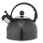 Czajniki na gaz - Czajnik nierdzewny 2,5 l hot drop czarny marmur - miniaturka - grafika 1