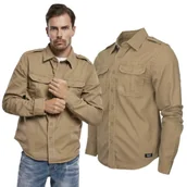 Odzież taktyczna i umundurowanie - Koszula z długim rękawem BRANDIT Vintage Shirt - Piaskowa XXL - miniaturka - grafika 1