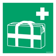 Systemy ekspozycyjne i znaki informacyjne - AE027 PODRĘCZNA TORBA MEDYCZNA, FS - FOLIA SAMOPRZYLEPNA FOTOLUMINESCENCYJNA; (500X500MM) - miniaturka - grafika 1