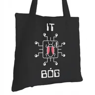 Torby i wózki na zakupy - Torba Bawełniana dla Informatyka Czarna Prezent ekologiczna Trwały Nadruk - miniaturka - grafika 1